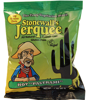 Lumen Soy Foods Stonewall's Hot "Pastrami" Vegan Jerquee - 1.5oz package