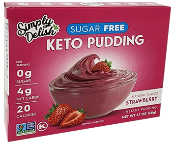 Simply Delish - Keto Pudding - Strawberry