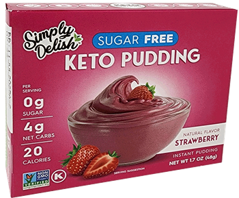 Simply Delish - Keto Pudding - Strawberry