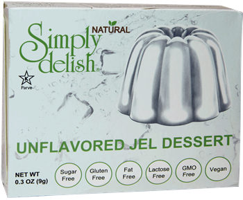 Simply Delish - Natural Vegan Jello - Unflavored Clear