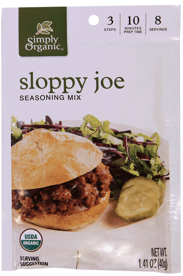 Simply Organic Sloppy Joe Seasoning Mix - Case Of 12/1.41 Oz : Target
