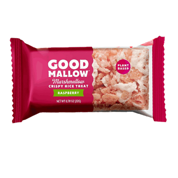 Good Mallow - Plant-Based Marshmallow -  Crispy Rice Treat - Raspberry