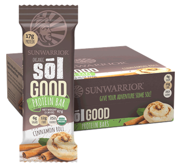 Sunwarrior - Sol Good Protein Bar - Cinnamon Roll