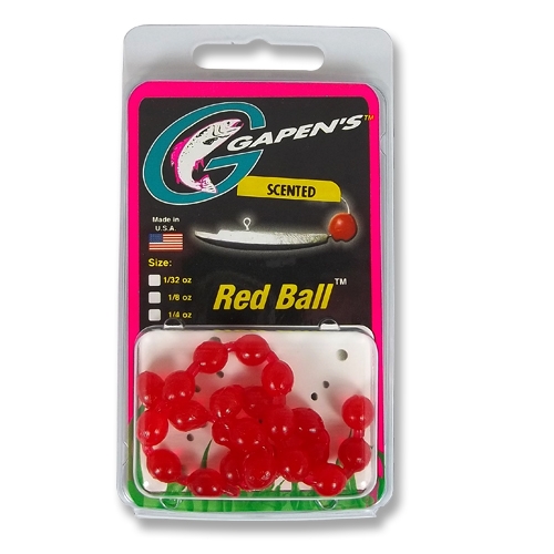 Red Ball Scent Ball, Jig Tip, Ice Fishing Egg
