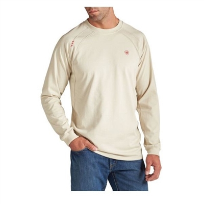 Ariat 10012254 Men's Sand Long Sleeve Flame Resistant Crew Shirt