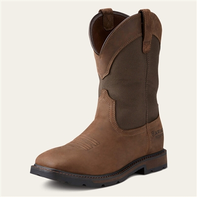 Ariat 10015196 Groundbreaker Wide Square Toe Waterproof Steel Toe Work Boot