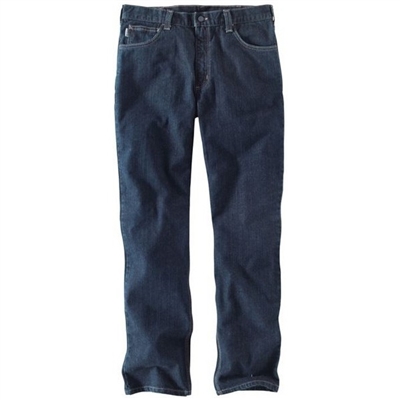 Carhartt 101814-972 Deep Indigo Wash Flame-Resistant Rugged Flex Straight Traditional Fit Jean