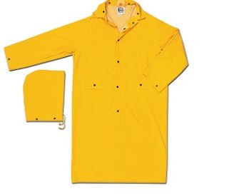 MCR 200C 49" Yellow Classic Rain Coat With Detachable Hood