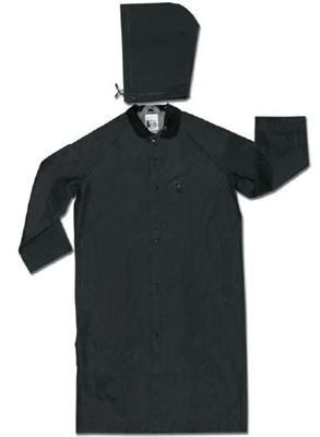 MCR 247C 49" Black Classic Plus Rain Coat With Detachable Hood