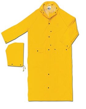 MCR 260C 60" Yellow Classic Plus Rain Coat With Detachable Hood