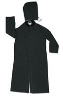 MCR 267C 60" Black Classic Plus Rain Coat With Detachable Hood