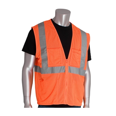 PIP 302-MVGZ4P ANSI Type R Class 2 Four Pocket Value Mesh Vest