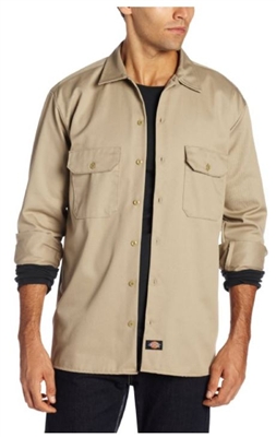 Dickies 5549 Khaki 8-1/2 Oz Twill Heavyweight Cotton Shirt