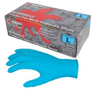 MCR 6015 Blue NitriShield Nitrile Disposable Glove - 4 Mil