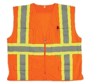 2W International 7038C-2 Orange Class 2 Safety Vest