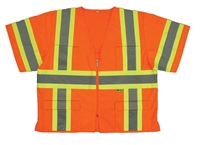 2W International 7138C-3 Orange Class 3 Safety Vest