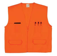 2W International 8038B Orange Multi-Pocket Safety Vest