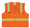 2W International 8038M Orange Multi-Pocket Safety Vest