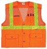 2W International 8138MC-2 Orange Class 2 Mesh Safety Vest