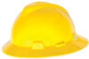 MSA 475366 Yellow V-Gard Slotted Hard Hat With Fas-Trac III Suspension