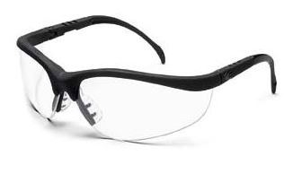 Crews KD110 Klondike Safety Glasses - Clear Lens Black Frame