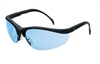 Crews KD113 Klondike Safety Glasses - Light Blue Lens Black Frame