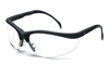 Crews KD110AF Klondike Safety Glasses - Clear Anti-Fog Lens Black Frame