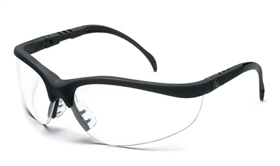Crews KD110AF Klondike Safety Glasses - Clear Anti-Fog Lens Black Frame