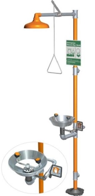 Guardian Equipment G1902 Safety Shower Station With Eye Wash - Stainless Steel Bowl
