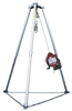 Miller MR130GC-Z7/130FT MightEvac Confined Space Self-Retracting Lifeline With Hoist - 130' Unit With Galvanized Wire Rope And 7' Tripod