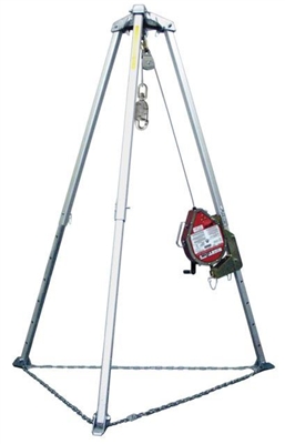 Miller MR50GC-Z7/50FT MightEvac Confined Space Self-Retracting Lifeline With Hoist - 50' Unit With Galvanized Wire Rope And 7' Tripod
