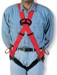 MSA 415844 FP Pro Cross-Chest Harness - XL With Qwik-Fit Leg Buckles And (1) Back D-Ring