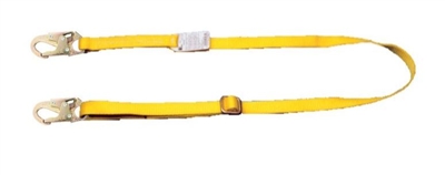 MSA 505088 6' Adjustable Single Leg Restraint Lanyard With HL2000 Harness Connection And HL2000 Anchorage Connection