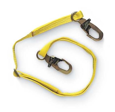 MSA 505197 6' Fixed Single Leg Restraint Lanyard With RL20 Harness Connection And RL20 Anchorage Connection
