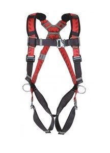 MSA 10041615 TechnaCurv Full-Body Harness  Std Vest-Type W/Shoulder/Sub-Pelvic Padding Qwik-Fit & Secure-Fit Leg Buckles & 1 Back 1 Chest 2 Hip D-Ring