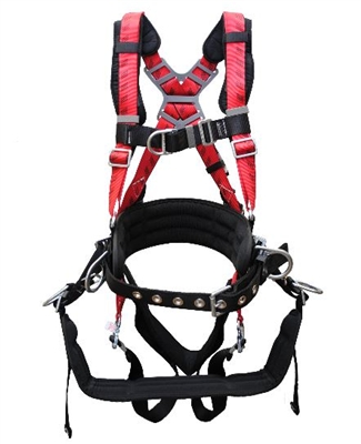 MSA 10048348 TechnaCurv Tower Harness - Standard Pullover With Shoulder Padding And Tongue Leg Buckles