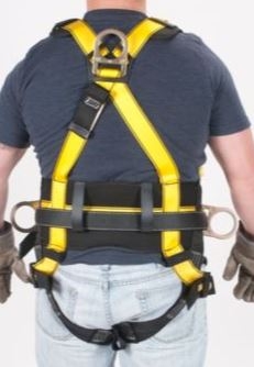 MSA 10072483 Workman Harness - Standard With Qwik-Fit Chest And Leg Buckles With Back And Hip Attach
