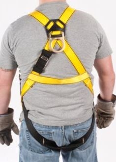 MSA 10072488 Workman Harness - XL With Qwik-Fit Chest And Tongue Leg Buckles With Back Attach