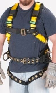 MSA 10077572 Workman Harness XL With Qwik-Fit Chest & Tongue Leg Buckles With Back & Hip AttachmentAnd Integral Back Pad Tool Belt & Shoulder Pads