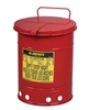 Justrite 09710 21 Gallon Red Spill Control waste can