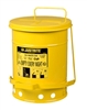 Justrite 09101 6 Gallon Yellow  Spill Control waste can