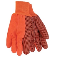 MCR 9018DO Double-Palm Nap-In Canvas Glove - Orange Hi-Vis