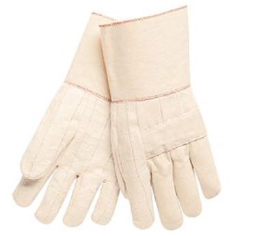 MCR 9132G Hot Mill Knuckle Strap Burlap-Lined Cotton Glove - Heavy Weight