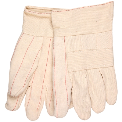 MCR 9132K Hot Mill Knuckle Strap Burlap-Lined Cotton Glove - Heavy Weight - 2-1/2" Band Cuff