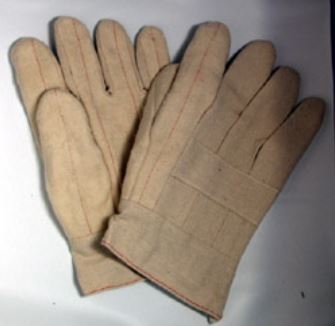 MCR 9136K Hot Mill Knuckle Strap Burlap-Lined Cotton Glove - Heavy Weight Premium Quality - 2-1/2" Band Cuff