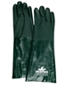 MCR 6418 Nitrile Reinforced Double Dipped PVC Glove With Green 18" Gauntlet