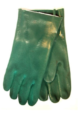 MCR 6422 Nitrile Reinforced Double Dipped PVC Glove With Green Standard 12" Gauntlet