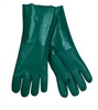 MCR 6424 Nitrile Reinforced Double Dipped PVC Glove With Green Standard 14" Gauntlet
