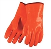 MCR 6712F Double Dipped Foam Lined PVC Glove - Fluorescent Orange With 12" Gauntlet