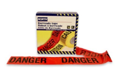 North Safety CT3RE9 3" x 1000' Red "DANGER" Tape - In Dispenser Box